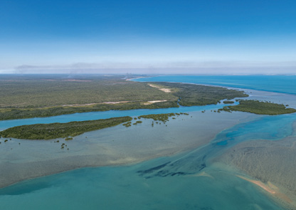 An aerial view of Gunn Point from the north