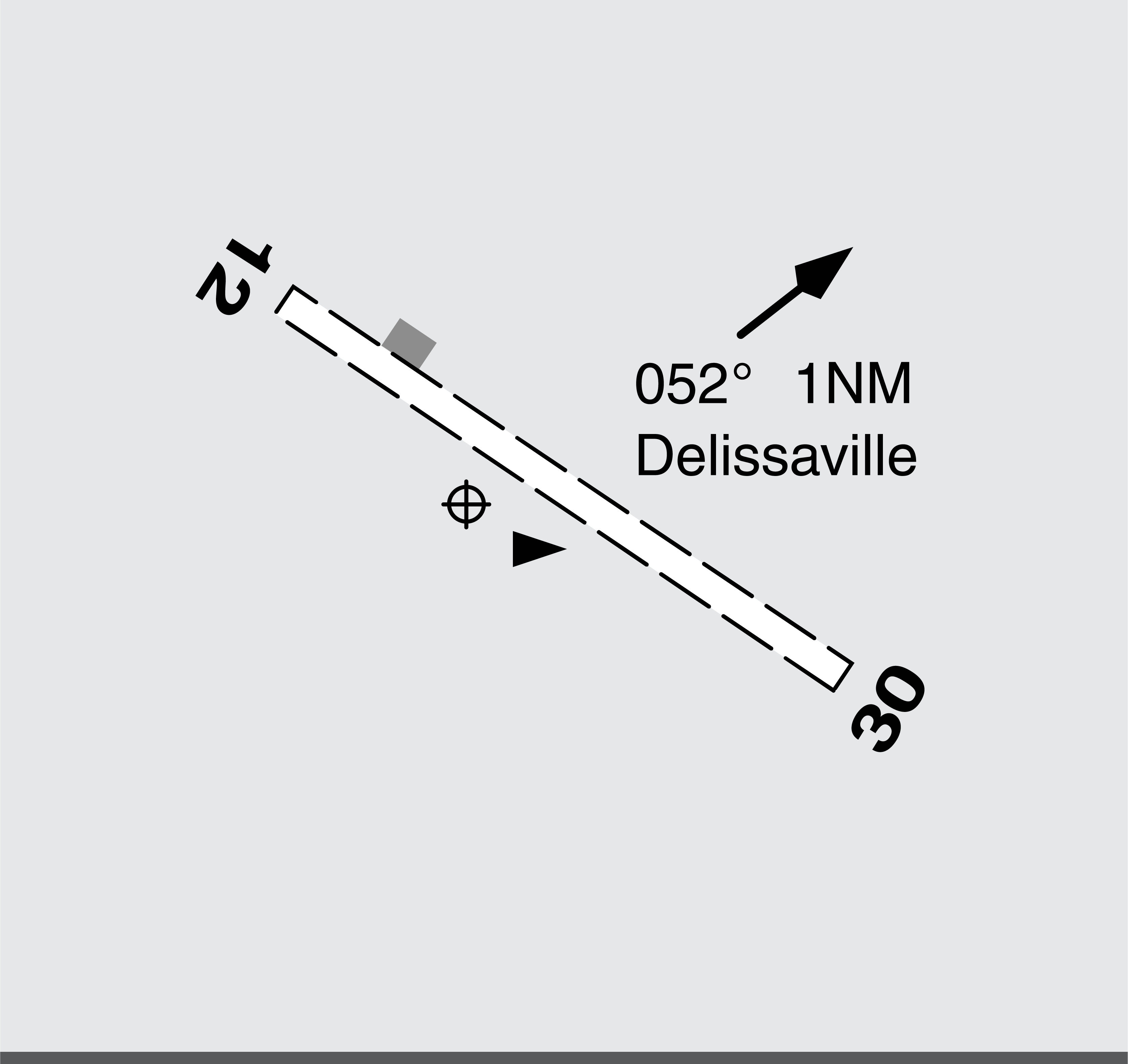 Runway diagram of Delissaville aerodrome