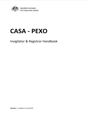 Cover of PEXO invigilator and registrar handbook